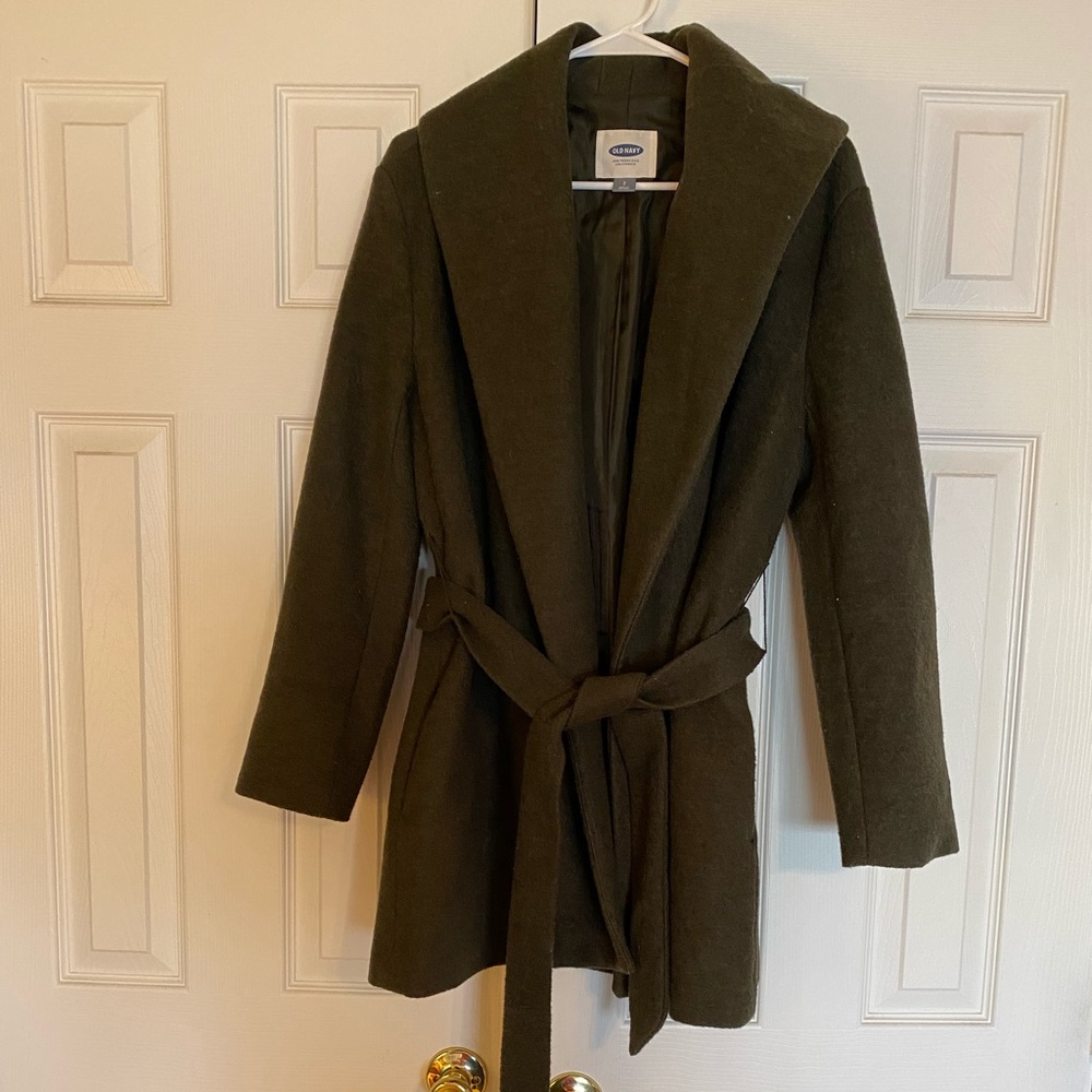 Old Navy Army Green Peacoat
